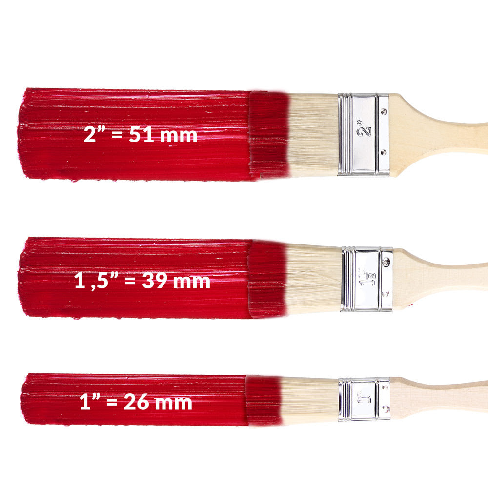 MONZANA® Set di 15 Pennelli per Pittura, 3 Misure Diverse, Ideale per Vernice e Stainatura su Legno