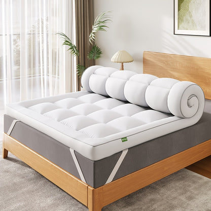 Coprimaterasso Premium Mr. Tree 1100GSM - Ultra Morbido e Soffice, Traspirante e Confortevole per Tutti gli Anni, Rivestimento 100% Microfibra con Cinghie Elastiche Resistenti, Topper per Letto con Sostegno a Letto e Essenziali per la Biancheria da Letto
