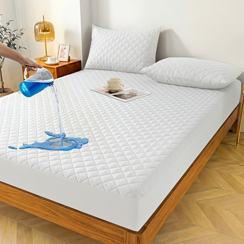 Coprimaterasso Impermeabile - Protezione per Materasso Trapuntato Tinta Unita Lavabile in Lavatrice con Angoli Profondi (Morbidissimo e Confortevole). Utilizzabile Come Lenzuolo Separato. Ideale per Camere da Letto, Dormitori e Hotel. Protegge i Lenzuola