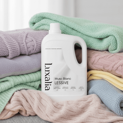 Detergente per bucato White Musk - Formato XXL 5 Litri - Fino a 200 Lavaggi - Senza Pittogrammi e Senza Conservanti MIT / BIT / CMIT - Efficace in Lavaggio a Freddo e a Ciclo Breve - White Musk - LUXALIA