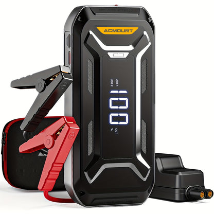 ACMOUNT Avviatore per Auto, Booster di Batteria ad Alta Capacità 26800mAh per Tutti i Motori a Benzina e Diesel fino a 10.0L, Avviatore Automatico 12V con Torcia, Ampio Display LCD, Ricarica Rapida USB
