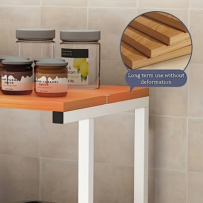 Scaffale multifunzionale da cucina a forma di K a tre strati, scaffale per forno a microonde, scaffale per forno, spazio di archiviazione multistrato con classificazione, accessori completi, rinforzo a forma di K, materiale in acciaio al carbonio, adatto