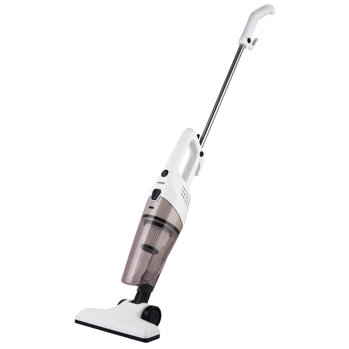 Aspirapolvere verticale senza sacco 800W 17 kPa Filtro EPA 11 Contenitore per polvere trasparente 0.6L Tubo metallico robusto Manico staccabile Cavo lungo da 7 metri Include spazzola per pavimenti duri e bocchetta a spina di pesce per una pulizia precisa