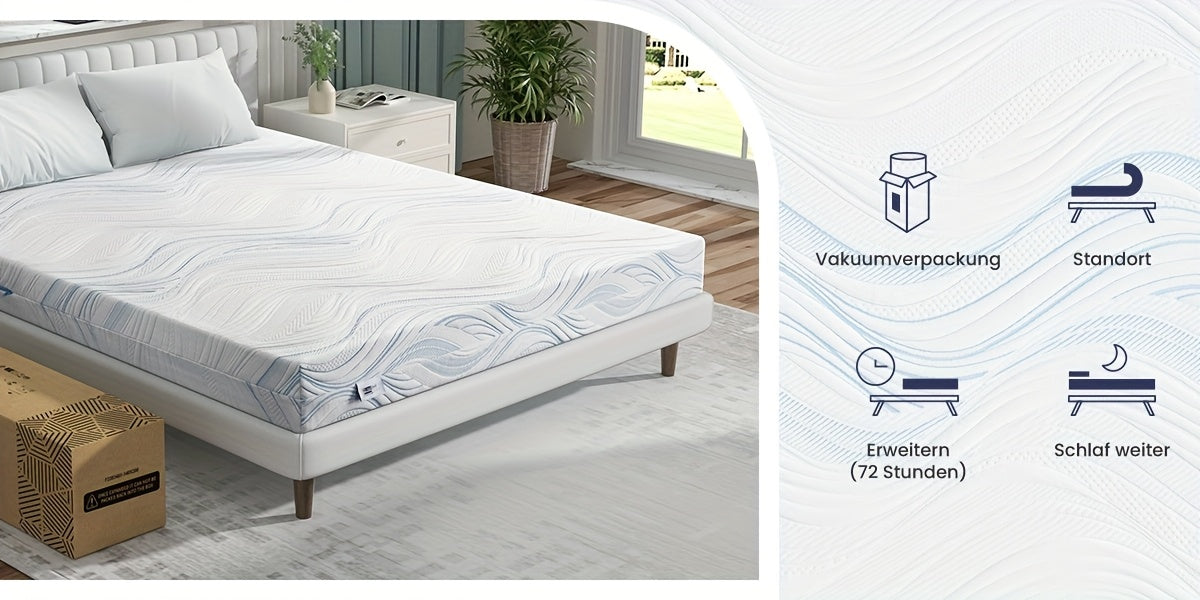 Materasso Bedstory 90X200 120X200 140X200 160X200 180X200 Cm, Firmatozza H2/H3, Materasso in Schiuma Fredda da 16Cm