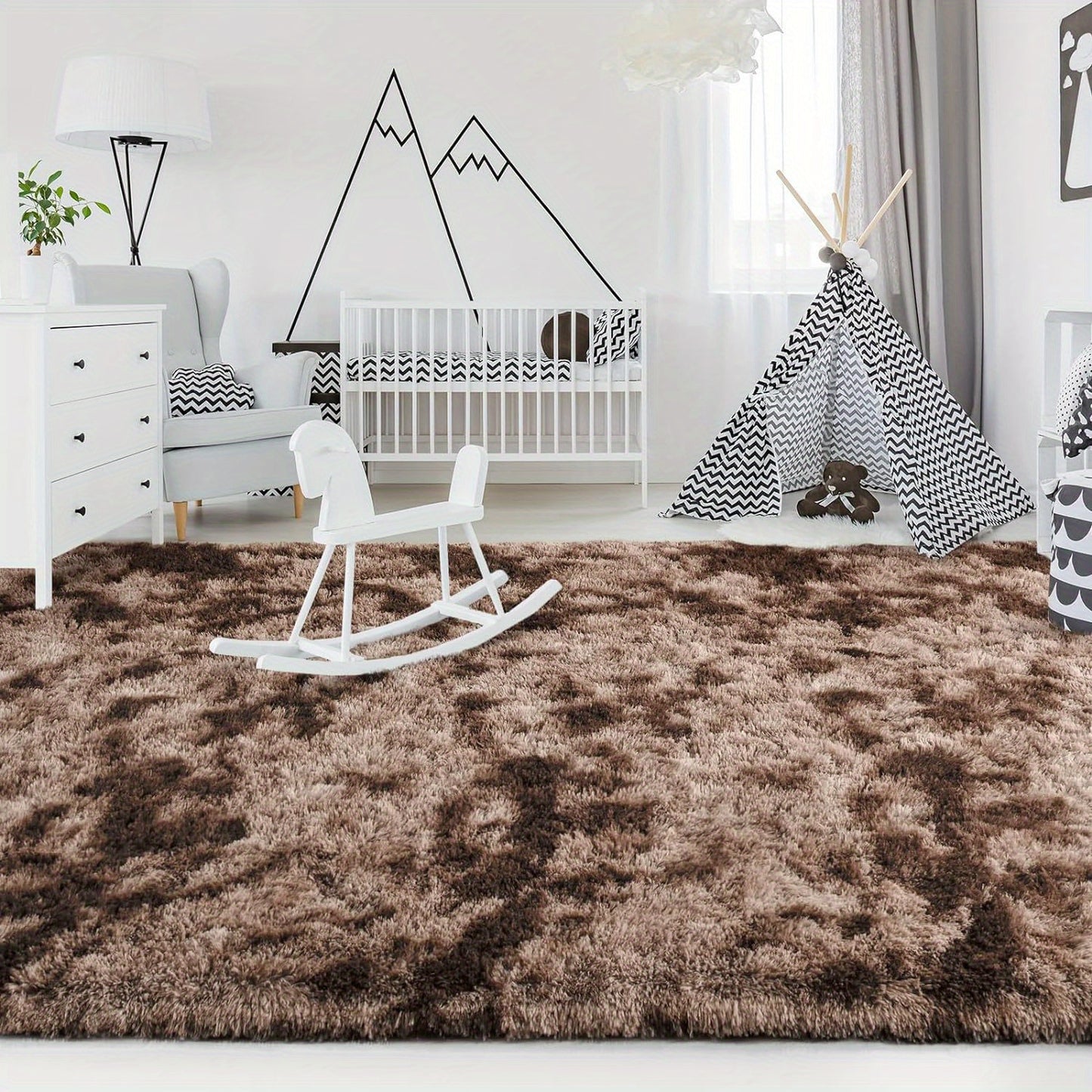 1 Tappeto Morbido in Peluche, Tappeto Antiscivolo in Peluche, Tappeto Morbido da Comodino, Tappeto Tie Dye per Soggiorno, Decorazione per la Casa, Tappeto per Animali Domestici, Tappeto per Camera da Letto e Soggiorno, Decorazione per la Stanza, Adatto pe