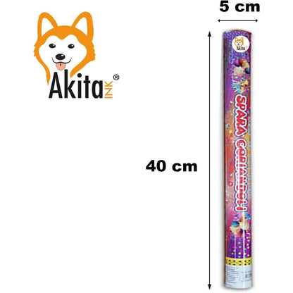 Akitaink - 8 Cannoni Tubo Spara Coriandoli colorati 40 CM ad Aria Compressa: Effetto Magico per Feste, Matrimoni Occasioni Speciali per Festeggiare una Laurea, Shower, Compleanno