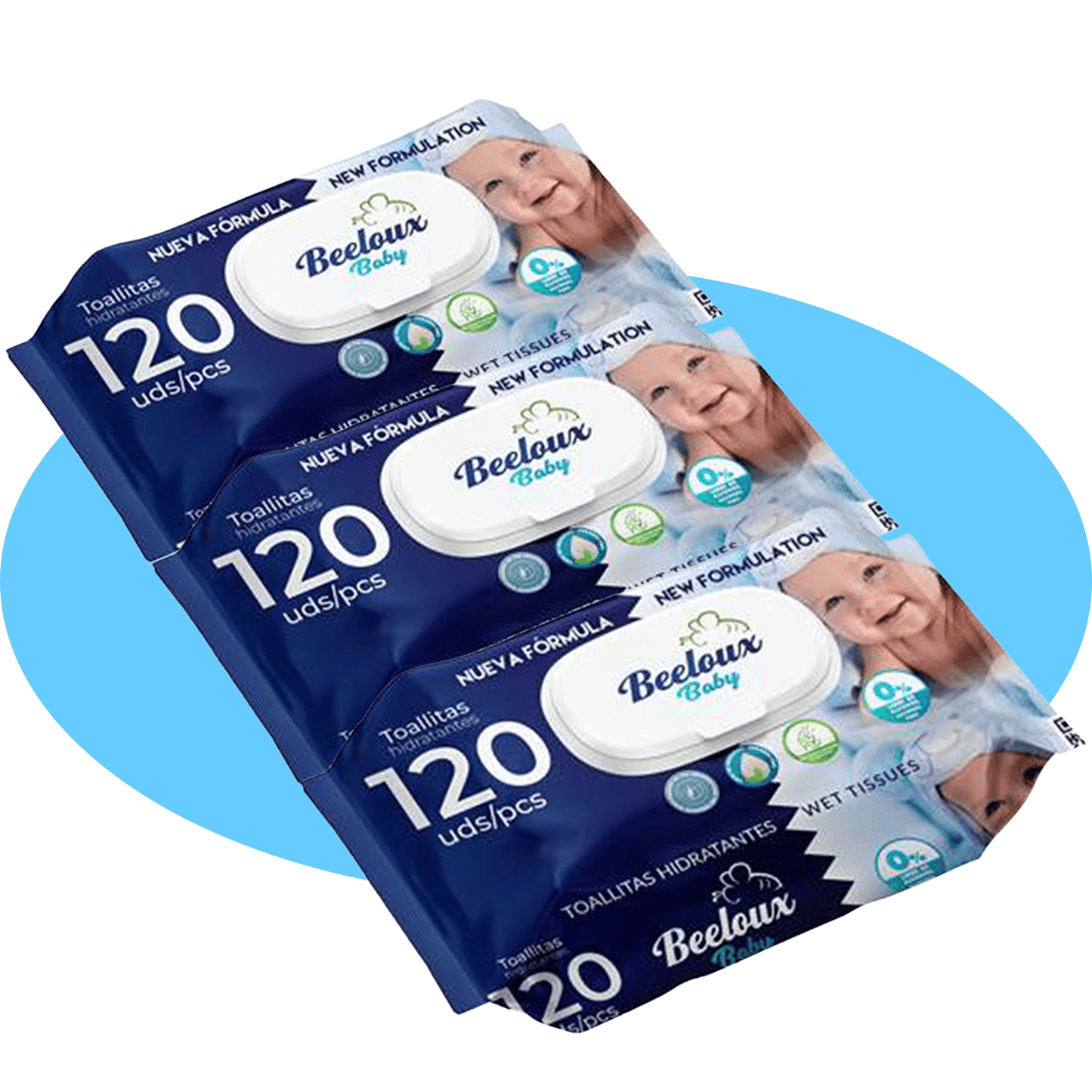 Salviette Umide in Fibra Ultra-Morbida per Cura Profonda e Idratazione, Ideali per Pelli Sensibili, Profumo Fresco, Confezioni da 3/6/9/12 Unità, 360/720/1080/1440 Salviette - Bestline