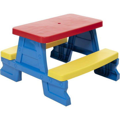 Gruppo di sedute per bambini da esterno - Tavolo da picnic con panche, resistente alle intemperie, vari colori