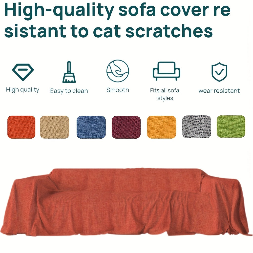 Copridivano Tinta Unita Facile e Moderno. Tappetino per Divano Adatto a Tutte le Stagioni, Utilizzabile come Coperta per Divano, Asciugamano per Divano e Protezione per Divano. Copertura Universale Lavabile per Mobili per l'Arredamento del Soggiorno, Disp