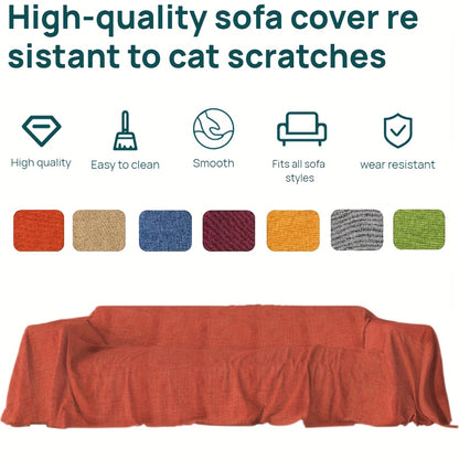 Copridivano Tinta Unita Facile e Moderno. Tappetino per Divano Adatto a Tutte le Stagioni, Utilizzabile come Coperta per Divano, Asciugamano per Divano e Protezione per Divano. Copertura Universale Lavabile per Mobili per l'Arredamento del Soggiorno, Disp