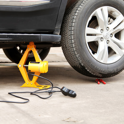 Cric Auto Elettrico, Cric Portatile per Auto da 2 Ton 12 Volt, Kit di Ricambio e Riparazione per Ruota e Sospensione
