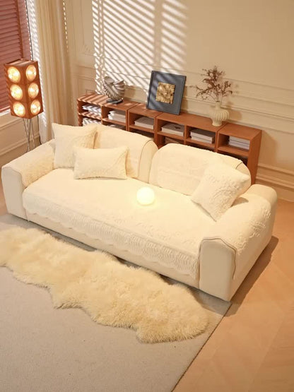 1 Copridivano in Peluche con Stampa Leopardata - Spesso, Caldo, Fintartan, Adatto agli Animali Domestici e Antiscivolo, Protezione per Divano per Soggiorno, Camera da Letto, Ufficio, Adatto a Diverse Dimensioni di Divano, Copridivani per Soggiorno