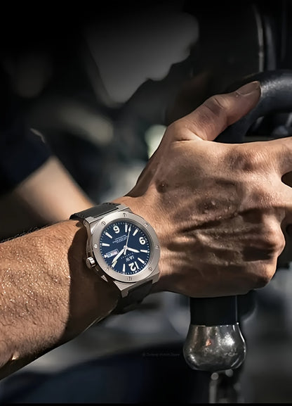 [I&W Carnival] Orologio Sportivo Meccanico da Uomo, Luminoso e Impermeabile con Vetro Finto Zaffiro, Regalo Ideale per le Vacanze