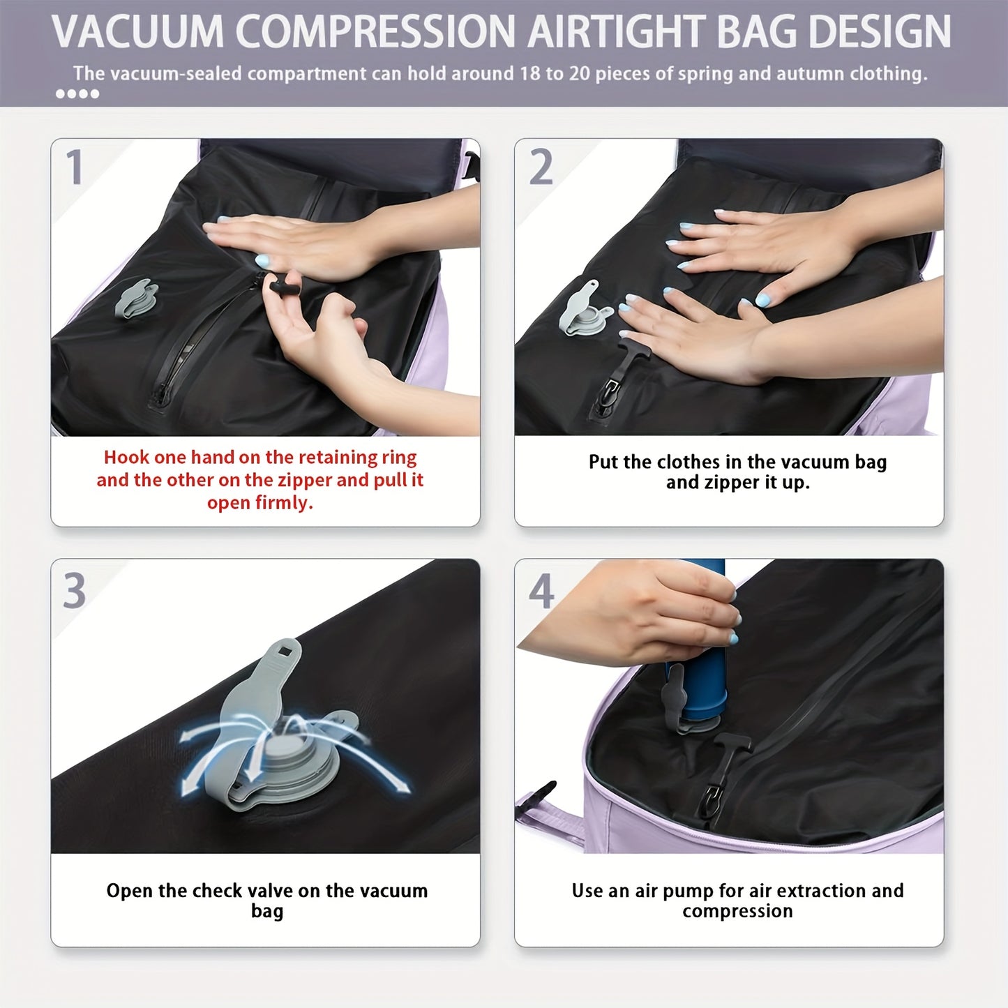 Zaino da escursionismo - Zaino da viaggio sottovuoto da 50L per bagaglio a mano, misura esclusiva per compagnie aeree low cost Ruian/approvato da EasyJet, borsa da cabina portatile adatta sia per uomini che per donne per viaggi all'aperto, viaggi di lavor