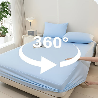 Lenzuolo con angoli estivo fresco - Ipoallergenico e traspirante, antiumidità, coprimaterasso trapuntato antiscivolo con elastico a 360°, antipiega, resistente allo sbiadimento, resistente al restringimento, lavabile in lavatrice (federa non inclusa).