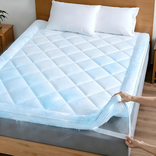 Coprimaterasso confortevole 1200GSM, ultra-morbido, rinfrescante e traspirante per tutte le stagioni, di facile manutenzione lavabile in lavatrice con robuste fasce elastiche.