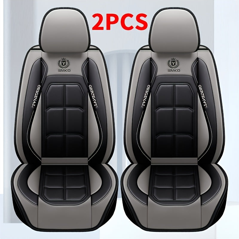 Set da 2 coprisedili per auto in pelle PU, protezioni ergonomiche universali per la maggior parte delle auto moderne europee