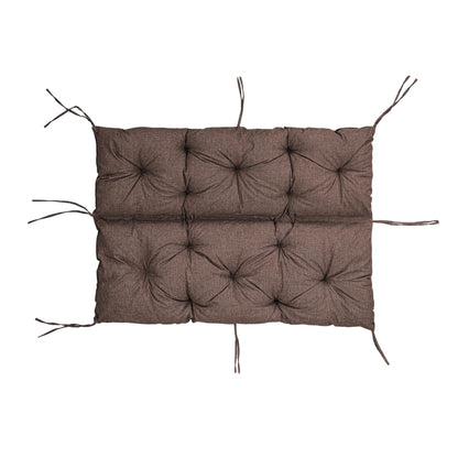 Cuscino per schienale di panca da giardino, per 1/2/3 persone, rivestimento imbottito con cinghie, per interni/esterni, cuscino per panca V2