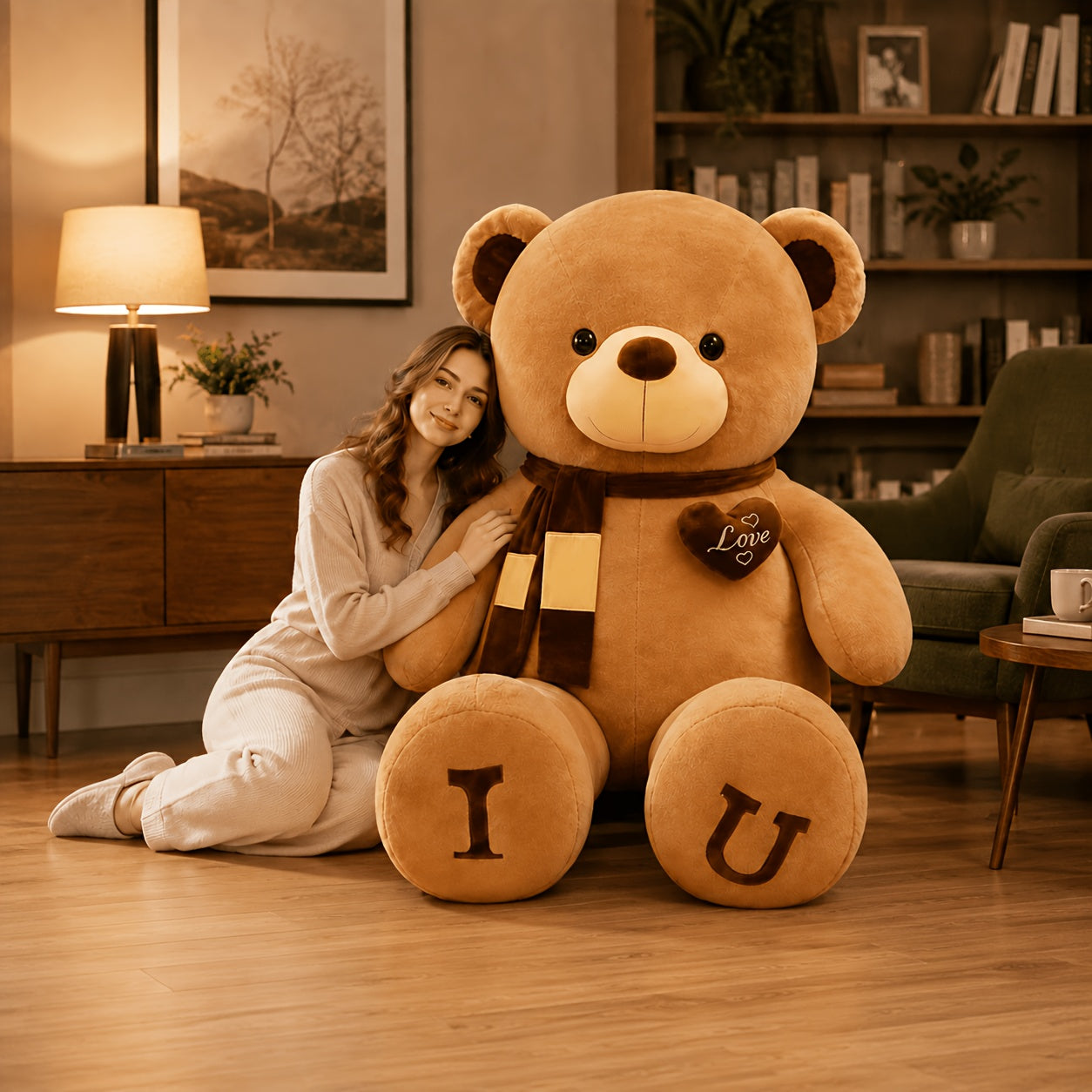 Orsacchiotto Gigante XXL Sovradimensionato Marrone, Grande Peluche Morbido Animale, Ottima Idea Regalo per Amici, Ideale per Natale, Halloween e Capodanno