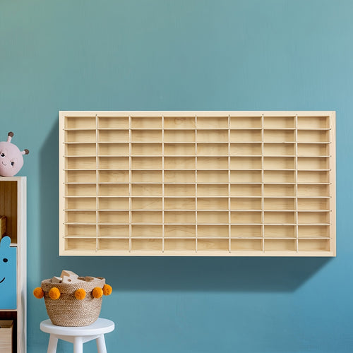 1 pz 1:64 Vetrina Espositiva da Muro in Legno per Modellini Auto - Mensola da Collezione Multiuso e Multi-Scena, Portaoggetti Sospeso Senza Trapano per Auto Diecast