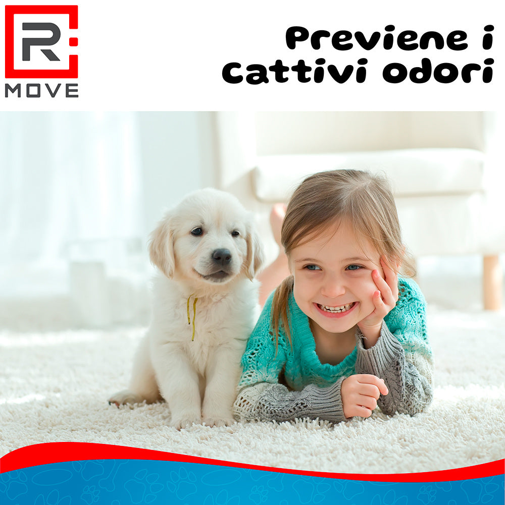 RMOVE 100 Traversine cane pipì 60x60 con adesivi - EXTRA Assorbenti con rivestimento antiodore (100 pz 60X60 cm)