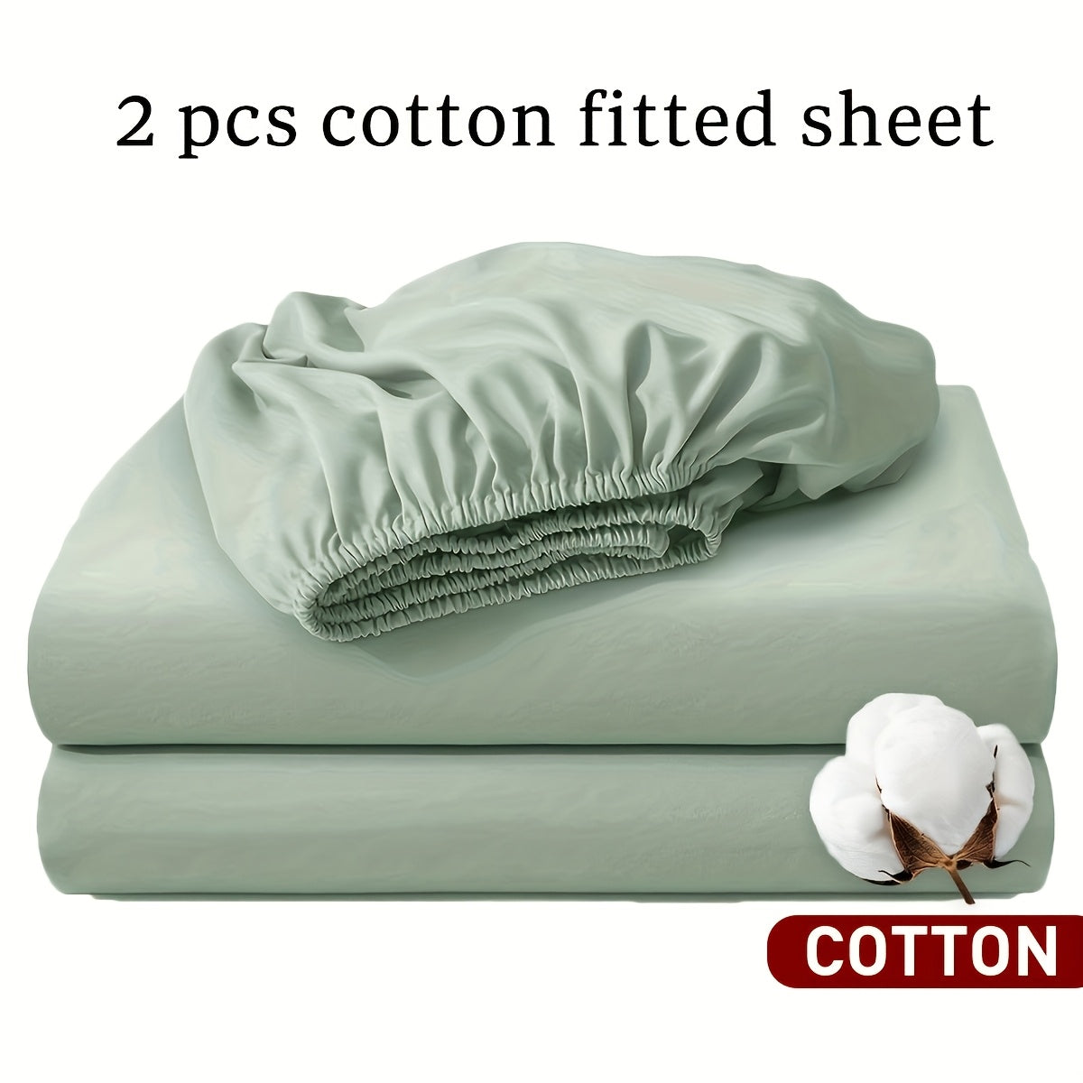 Set da 2 lenzuola con angoli, 100% cotone, disponibili in vari colori. Lenzuolo con angoli/coprimaterasso/copriletto, realizzato in morbido, traspirante e confortevole materiale di cotone (non include federe).