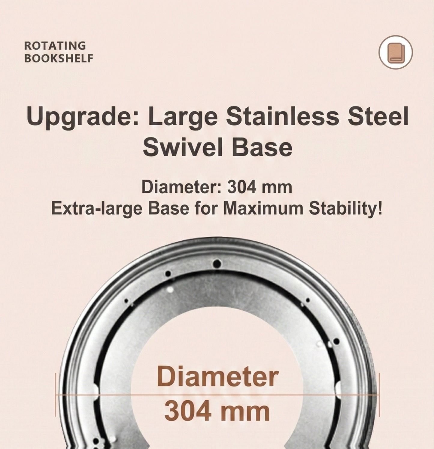 Scaffale girevole a 360° da 1 pezzo, 3/4/5 ripiani, diametro 46×H160 cm, scaffale salvaspazio per soggiorno, camera da letto, ufficio, design moderno