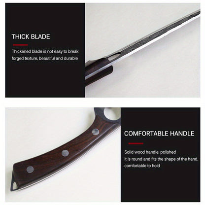1 pz Coltello da disosso da cucina con fodero, coltello da frutta, coltello per sbucciare, coltello per frutta, verdura, pesce, carne, coltello da macellaio, coltello da taglio professionale, coltello da chef affilato, coltello da barbecue, coltello multi