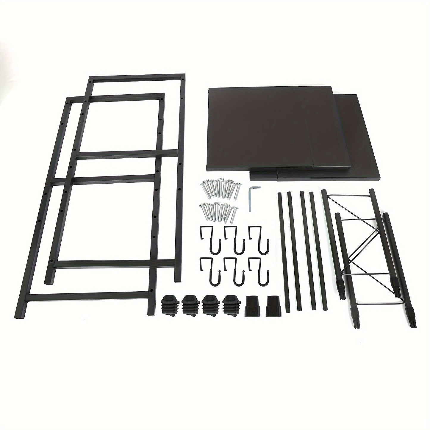 Scaffale da microonde a 3 livelli regolabile e resistente, scaffale orizzontale di estensione per cucina, scaffale per posacenere, materiale in acciaio al carbonio nero opaco, dotato di 6 ganci, artefatto multifunzionale a doppio uso per casa e ufficio, s