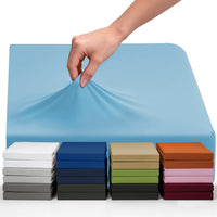 Azzurro Chiaro - Lenzuolo con Angoli 1 Pezzo