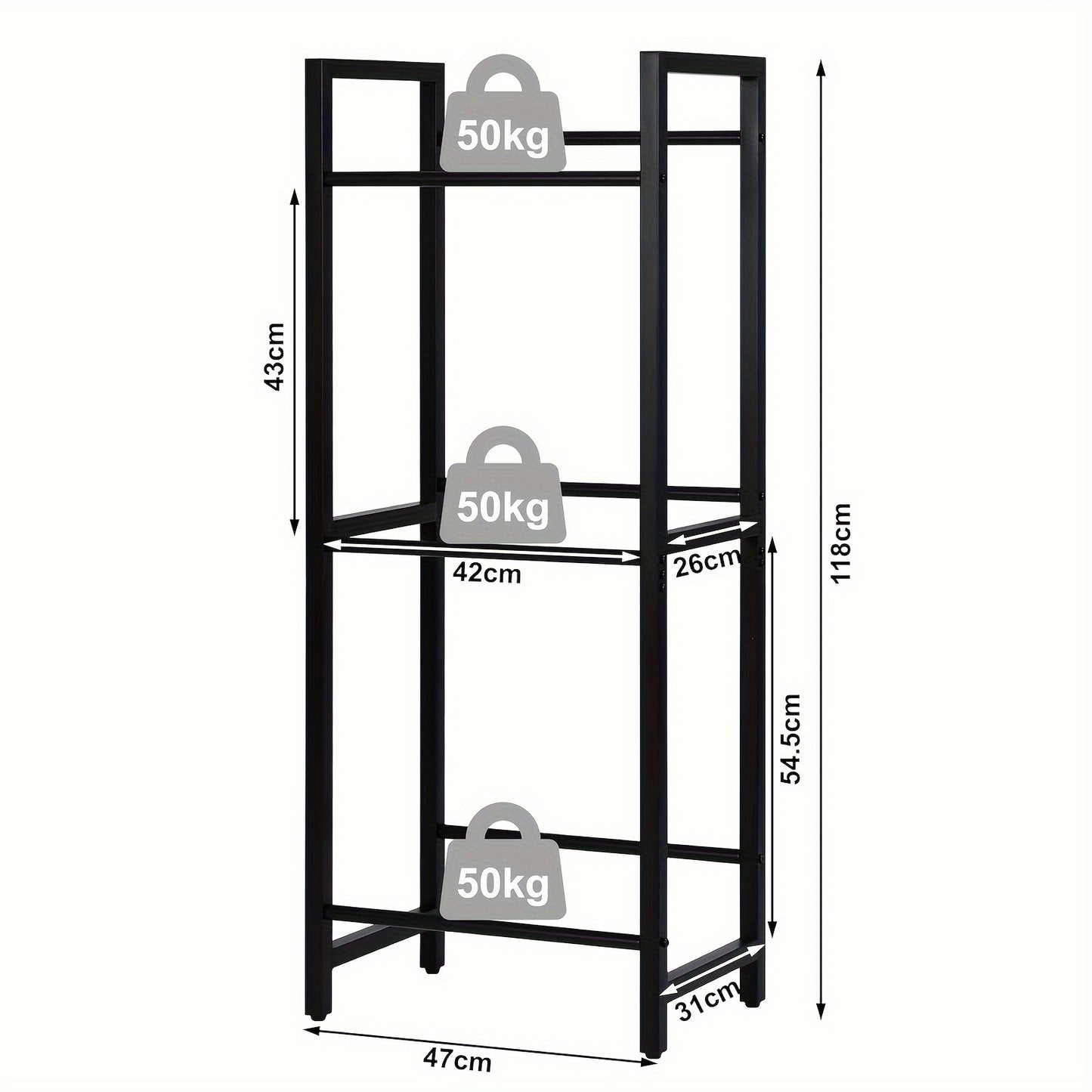 1 pz. Scaffale portabottiglie a 3 ripiani, progettato per contenere 3 casse di bevande, offre un supporto stabile e consente di risparmiare spazio, realizzato in metallo, design inclinato con piedini, finitura resistente alla ruggine, finitura nera