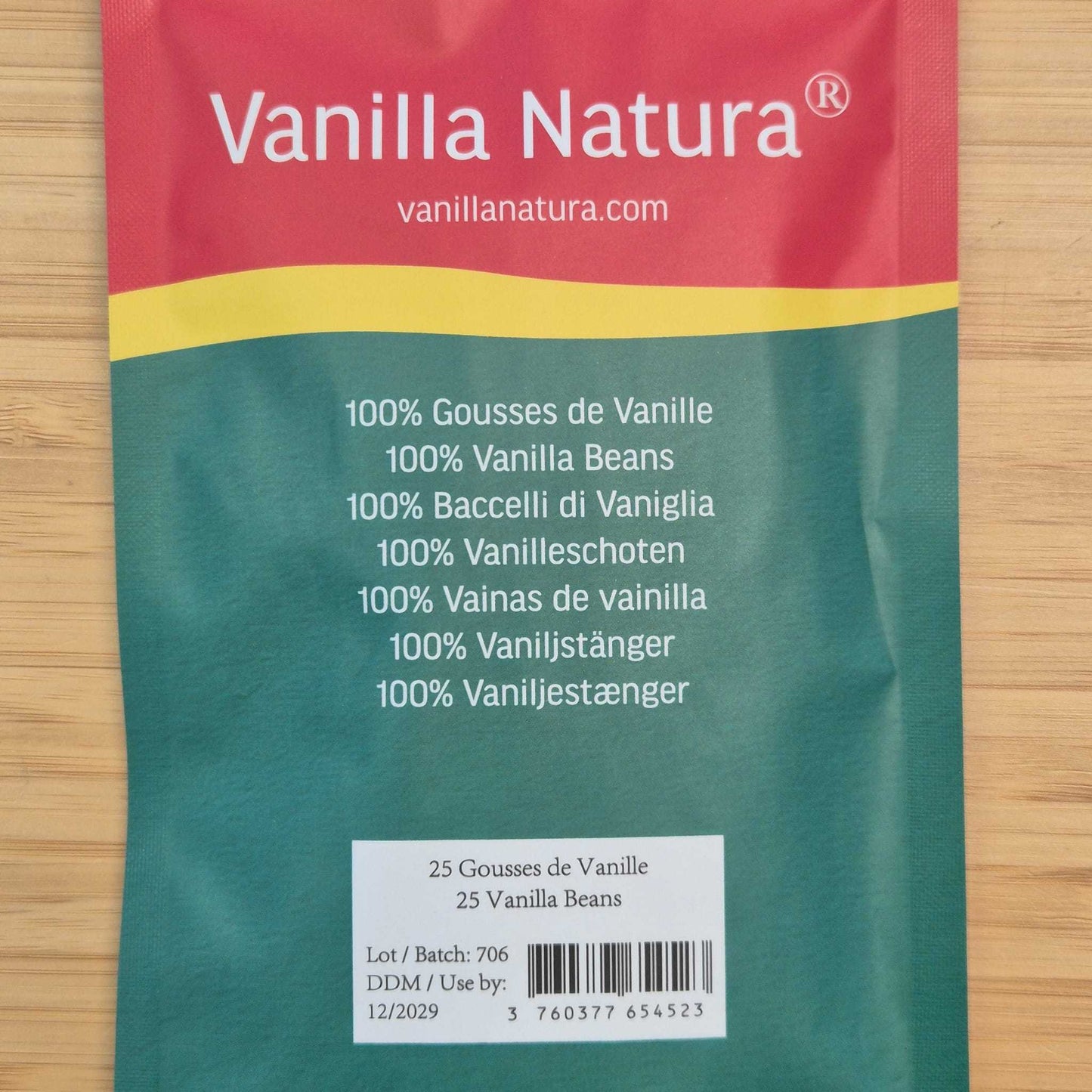 25 Baccelli di Vaniglia Grand Cru • Vaniglie di Qualità Premium • Baccello Morbido e Carnoso • Lunga conservazione • Bacche Selezione Prestige di Vanilla Natura