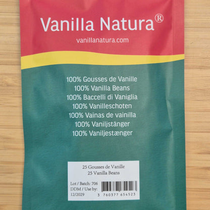 25 Baccelli di Vaniglia Grand Cru • Vaniglie di Qualità Premium • Baccello Morbido e Carnoso • Lunga conservazione • Bacche Selezione Prestige di Vanilla Natura