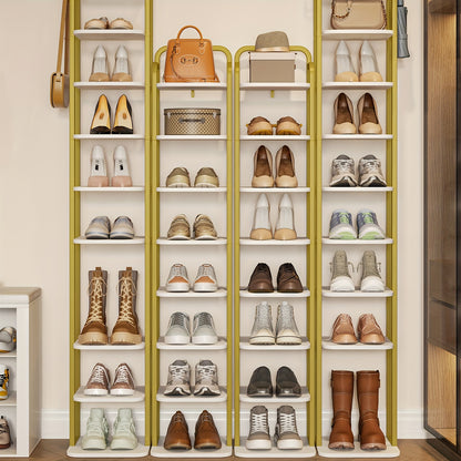 Scarpiera verticale, organizzatore per scarpe, torre portascarpe salvaspazio, autoportante, regolabile, 10 ripiani