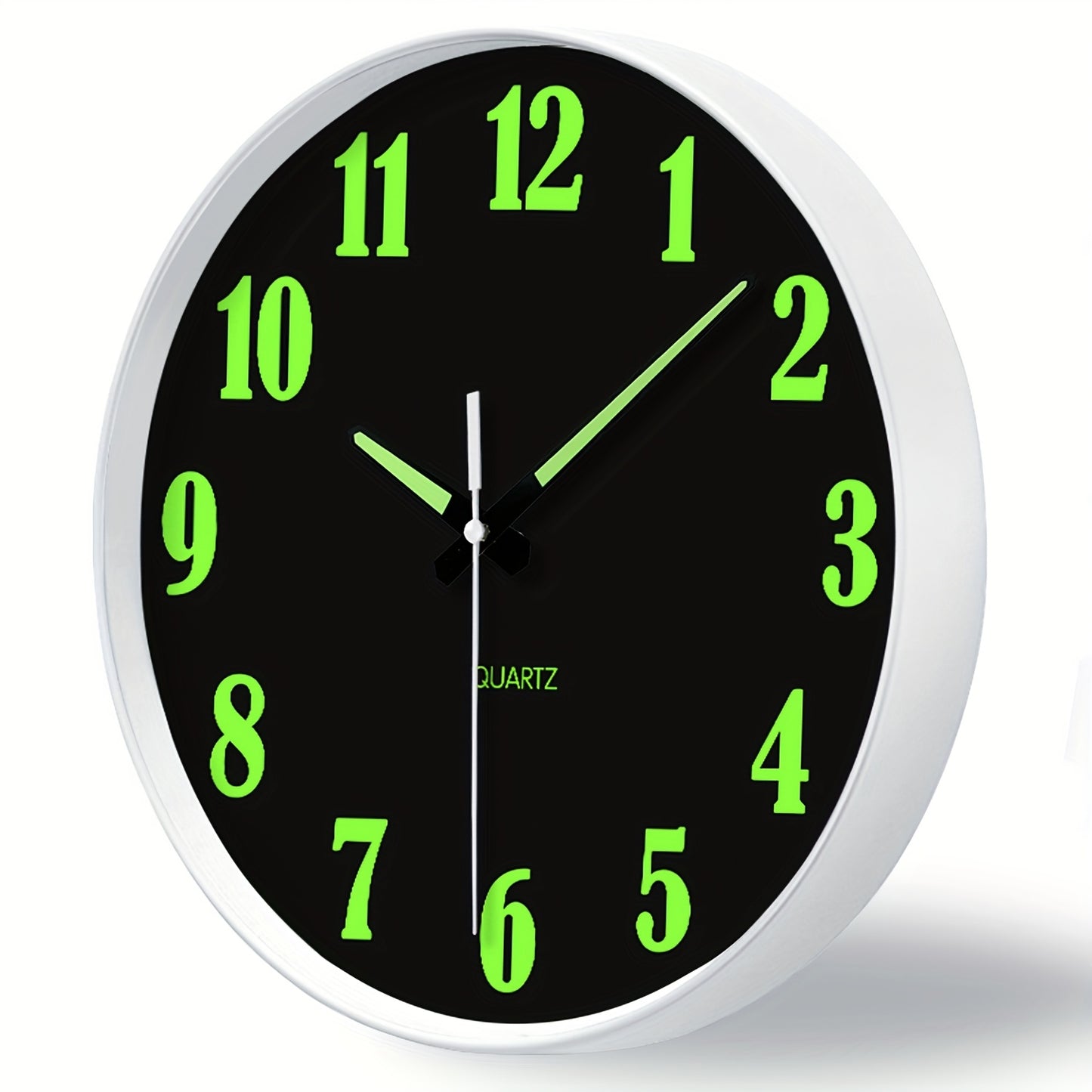 Orologio da parete al quarzo moderno minimalista da 12 pollici con movimento analogico luminoso/ e silenzioso senza ticchettio, alimentato a batteria, adatto per arredo soggiorno, camera da letto, cucina - Meccanismo, plastica/vetro, batteria non inclusa