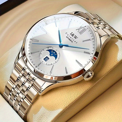I&W Carnival High-End Brand Orologio Meccanico da Uomo in Acciaio Inossidabile con Mirino in Sapphire, Orologio Sportivo alla Moda da Uomo, Regali per le Vacanze, Senza Batteria