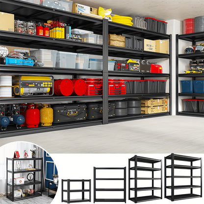 Scaffale portaoggetti in metallo regolabile a 1 pezzo, robusto, a 3/4/5 ripiani, per garage, accessori da viaggio, articoli essenziali da viaggio, adatto per viaggi e uscite, magazzino, cantina, dispensa - Scaffale organizzatore multiuso