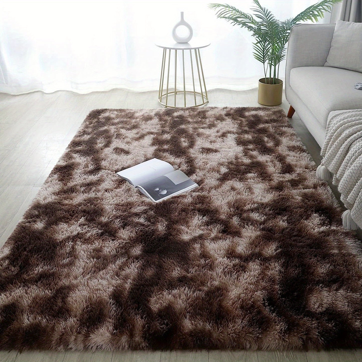 1 Tappeto Morbido in Peluche, Tappeto Antiscivolo in Peluche, Tappeto Morbido da Comodino, Tappeto Tie Dye per Soggiorno, Decorazione per la Casa, Tappeto per Animali Domestici, Tappeto per Camera da Letto e Soggiorno, Decorazione per la Stanza, Adatto pe
