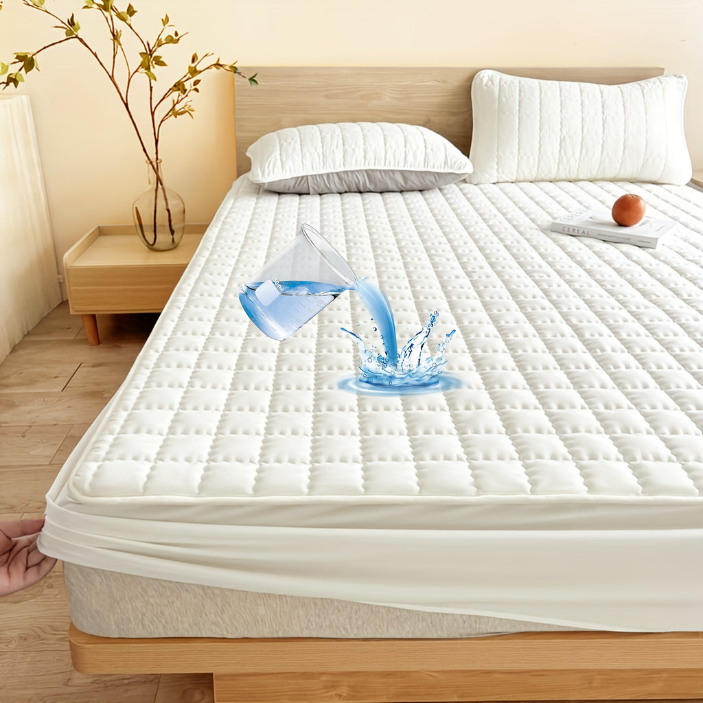 1pz Coprimaterasso Impermeabile, Lavabile in Lavatrice, Disponibile in Diverse Misure, Ultra Morbido e Confortevole Coprimaterasso Spesso, Adatto per Camera da Letto, Camera degli Ospiti, Protezione per Materasso d'Hotel (esclusi Cuscino e Federa)