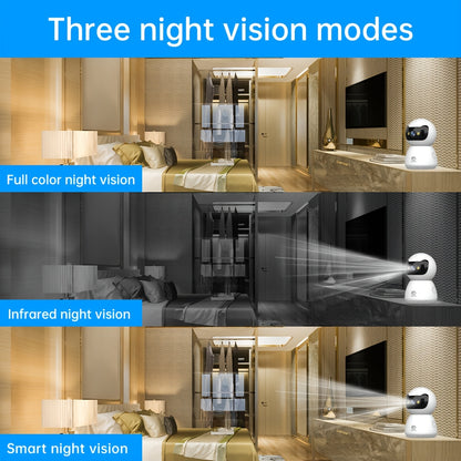 Telecamera WiFi 5G Dual-Band, Monitoraggio di Sicurezza Wireless Domestico 1080P - Telecamera di Sicurezza Allarme con Inseguimento Rotante a 355° e Visione Notturna, Controllo Remoto da Smartphone, Un Buon Assistente Domestico per Uso Interno, Telecamera