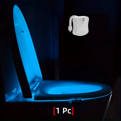 Setonr 1/2 pz Luce LED per WC a 16 Colori con Sensore di Movimento Umano, Luce Notturna per Interno Vasca WC, Regalo di Natale per Bagno