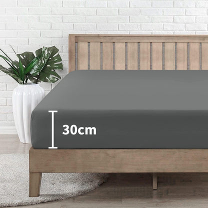 Lenzuolo con angoli 1 pz 100% cotone , 130 g/m², completamente in cotone con pannello cuscino da 30 cm, ipoallergenico, traspirante, adatto per camere da letto, dormitori e camere degli ospiti, biancheria da letto lavabile in lavatrice con angoli elastici