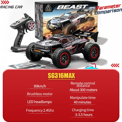 Macchinine telecomandate in scala 1:16 | Motori a spazzola/brushless, telecomando 2.4GHz, batterie, adatte ad e ragazzi, veicoli fuoristrada, rosso, viola, colori misti, materiale plastico, ricarica USB