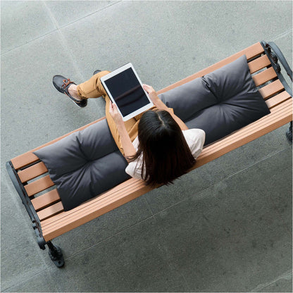 Cuscino da giardino per sedia a dondolo 120X40 cm, materiale impermeabile resistente a tutte le condizioni atmosferiche per terrazza, giardino, soggiorno - Compatibile con sedie, sedie a sdraio, sedie - Facile da pulire, accessori per mobili da esterno, c