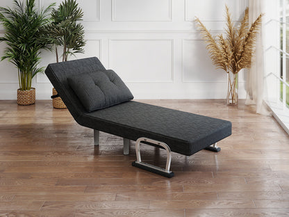 Poltrona Convertibile, Divano Letto e Sedia a Sdraio 3 in 1 con Cinque Posizioni Regolabili per Schienale e Cuscino Seduta, Realizzata in Tessuto Velluto a Coste. Perfetta per Camere da Letto, Soggiorni e Appartamenti