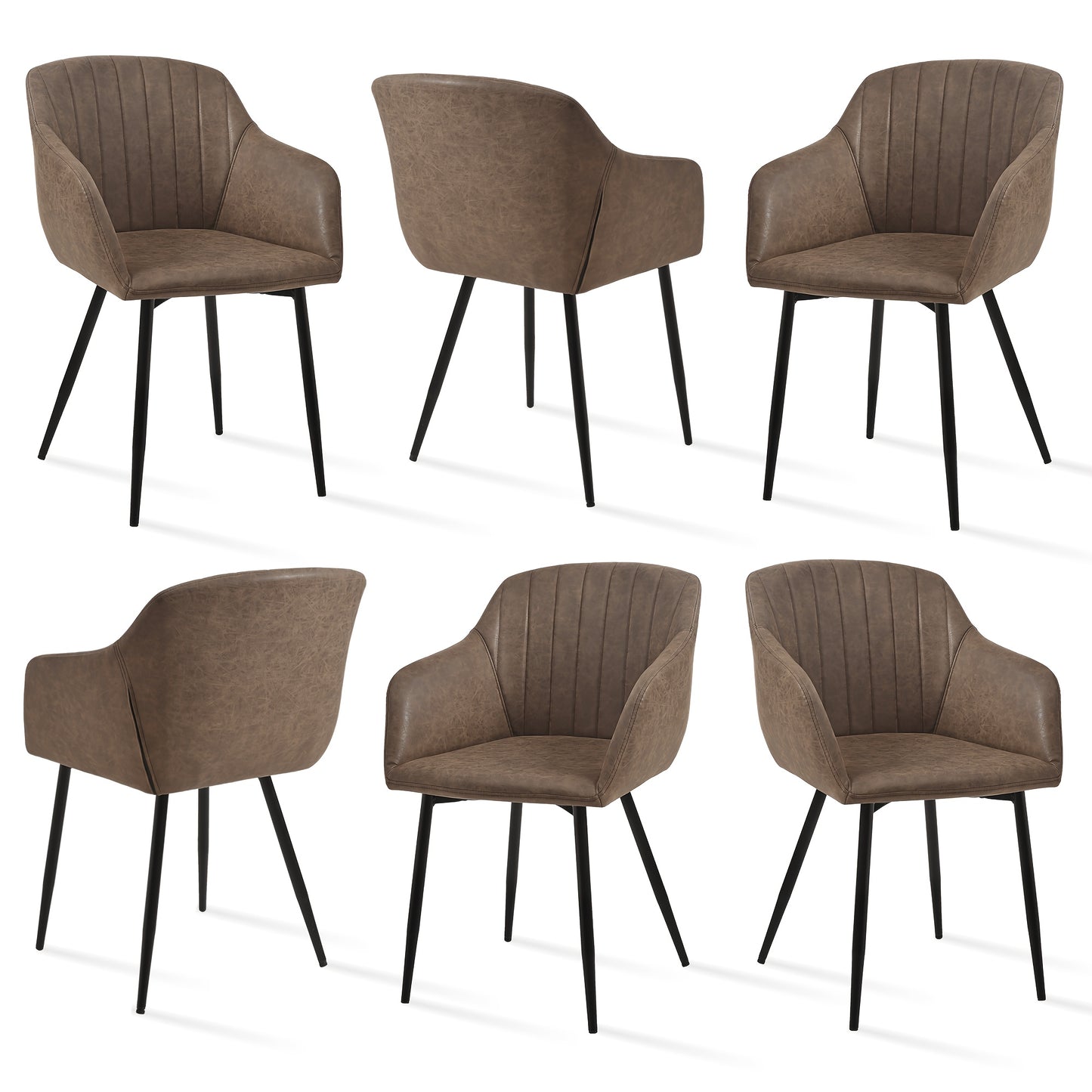 Sedie da pranzo eleganti con braccioli e supporto lombare per soggiorno, cucina e camera da letto, di grande comfort - Disponibili in set da 2, 4 o 6