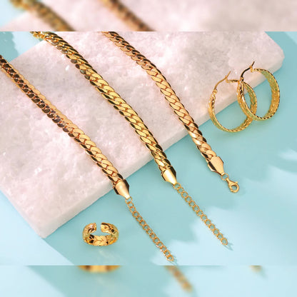 ARTPAGE, Set di gioielli da donna in argento 925, collana + braccialetto + orecchini + anello/ Set da 4 pezzi. Peso totale del prodotto (93,31 g), glamour ed elegante, il regalo perfetto per le donne, ideale per San Valentino, fornito con una squisita con