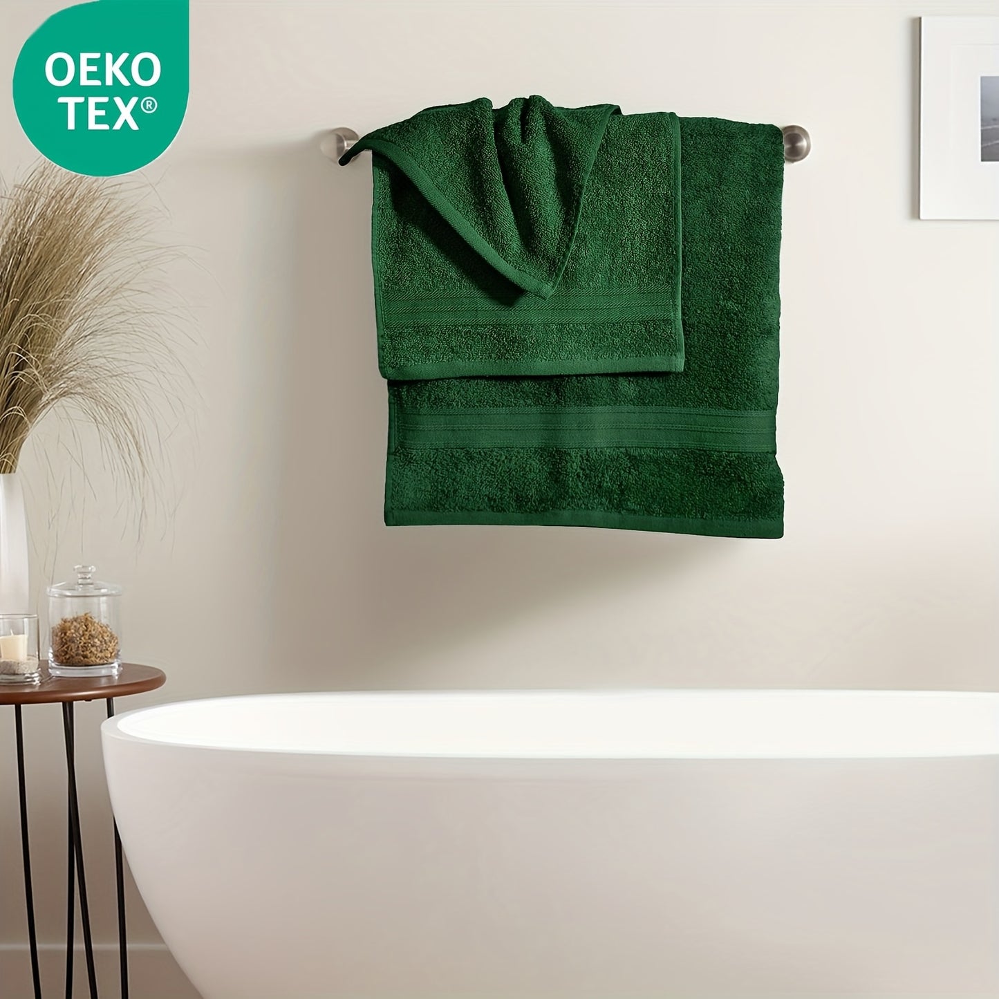 Confezione da 2 Asciugamani 100% Cotone 550gsm Extra Morbidi Super Assorbenti e Rapidi ad Asciare, Tovagliette per Mano o Ospiti, 30x50cm 50x100cm 70x140cm Disponibili in 9 Colori