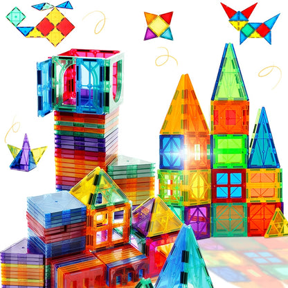 Giocattoli a blocchi magnetici a piastrella, adatti a bambini e bambine dai 3 anni in su, giocattoli e giochi educativi sensoriali STEM per l'apprendimento prescolare, regali di compleanno creativi per bambini.