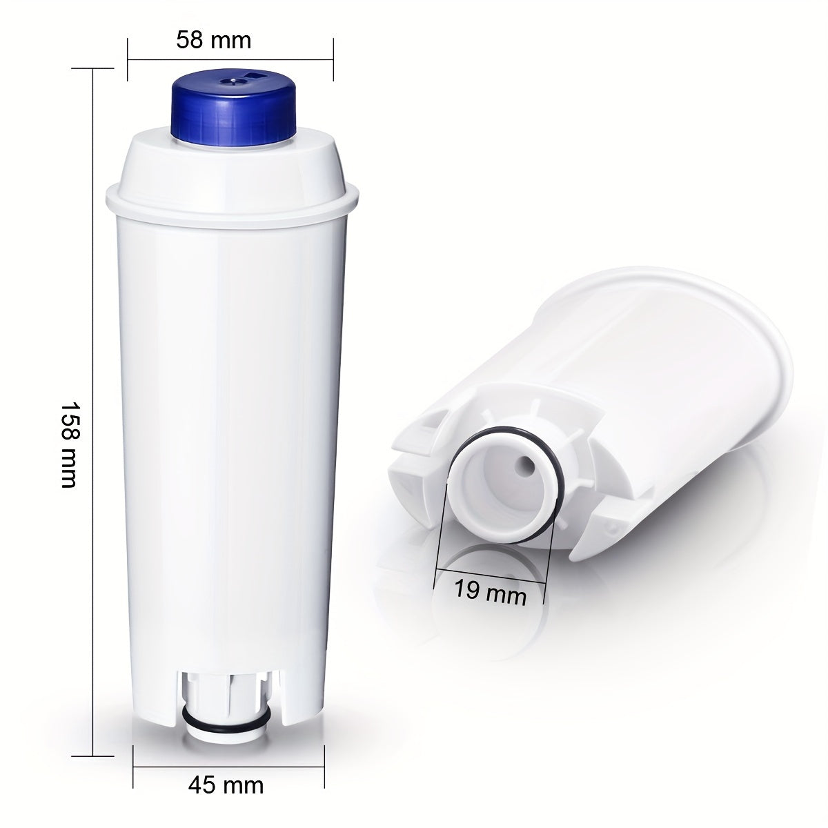 Set da 6 pezzi di filtri 'acqua di ricambio DLSC002 per DeLonghi - Compatibili con DeLonghi Magnifica Evo & S, Dinamica (Plus), Primadonna, Eletta Explorer - Sostituisce il filtro 'acqua De Longhi per macchine da caffè e macchine da espresso